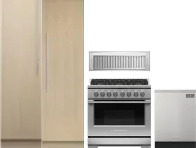 5 Piece Package Includes Refrigerator, Freezer, Range, Hood And Dishwasher